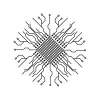 Vector illustration of Linear Microcircuit