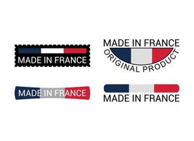 Labels of Made in France vector