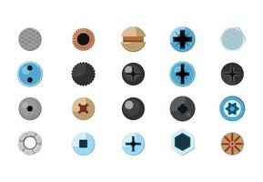 Set of Fasteners vector