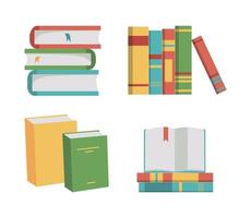 conjunto de libros vector