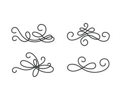 Set of Linear Squiggles vector