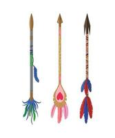 Set of Arrows with Feathers vector