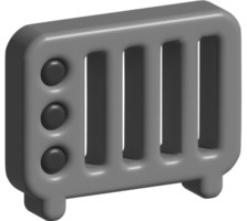 3d icoon van radiator png