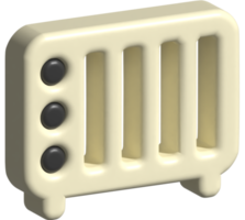 3d icoon van radiator png