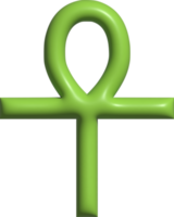 3d icon of ankh symbol png