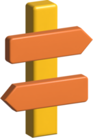 3d icon of road sign png