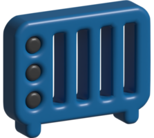 ícone 3d do radiador png
