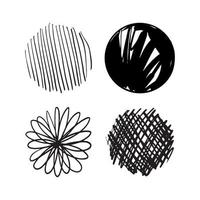 Set of Textured Circles with Patterns vector