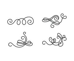 Set of Linear Squiggles vector