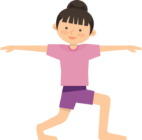 garota fazendo ioga png