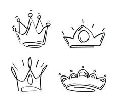 Collection of Crown Sketches vector
