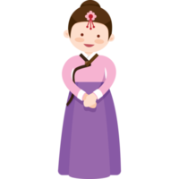 girl in korea national costume png