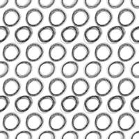 Seamless pattern with black sketch hand drawn pencil scribble ellipse shape on white background. Abstract grunge texture. Vector illustration