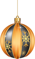 Natale palla ornamenti sospeso su oro filo png