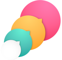 Abstract bubble speech color template png