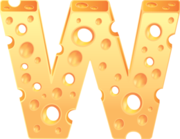 conjunto de alfabeto de queso estilo de letra png