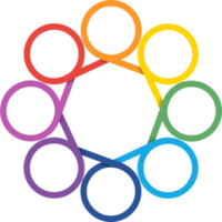 modèle de diagramme cercle couleur arc-en-ciel png