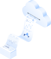 Cloud storage isometric png