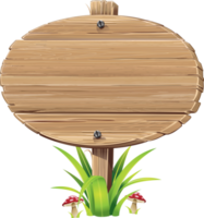 ilustración de letrero de madera png