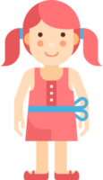 girl cartoon flat color icon png