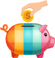 pink piggy bank png