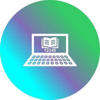 Unique Online Study Vector Icon