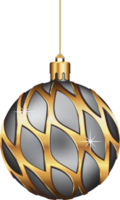 Christmas ball ornaments hanging on gold thread png