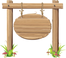 ilustración de letrero de madera png