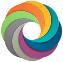 Abstract circle color background png