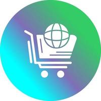 icono de vector de compras del mundo