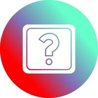 Unique Question Mark Vector Icon