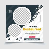 la mejor plantilla de publicación de redes sociales de tienda promocional de comida de restaurante archivo vectorial eps vector