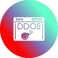 icono de vector de ataque ddos