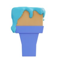 3D illustration of paint brush png