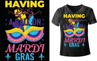 MARDI GRAS T-SHIRT DESIGN vector