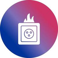 Unique Fire in Socket Vector Icon