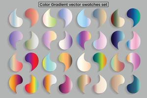 gradientes color vibrante conjunto grande muestras fondo vector