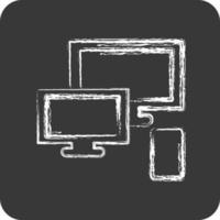 Icon Responsive. related to Education symbol. chalk style. simple design editable. simple illustration vector