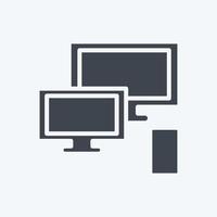 Icon Responsive. related to Education symbol. glyph style. simple design editable. simple illustration vector