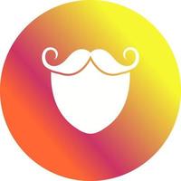 icono de vector de barba y bigote