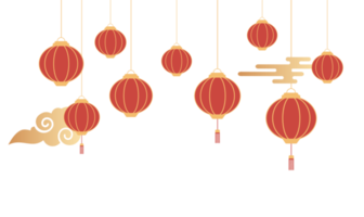 lanterna tradicional estilo ano novo chinês png