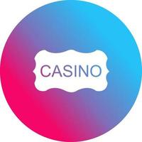 icono de vector de signo de casino