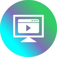 icono de vector de transmisión de video