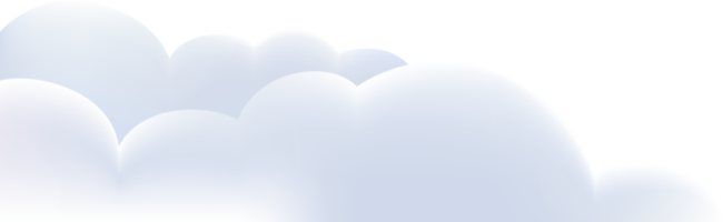 3d render cloud on white background,texture, icon vector illustration png