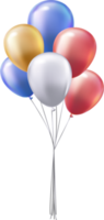 balão de hélio de decoração de festa realista 3d png