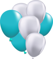 3D realistic party decoration helium balloon png