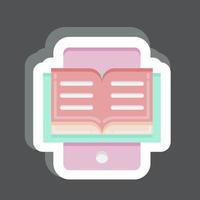 Sticker E-Reading. related to Education symbol. simple design editable. simple illustration vector