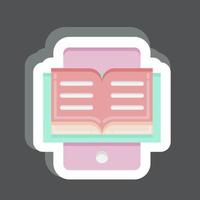 Sticker E-Reading. related to Education symbol. simple design editable. simple illustration vector