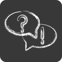 Icon Question and Answer. related to Education symbol. chalk style. simple design editable. simple illustration vector