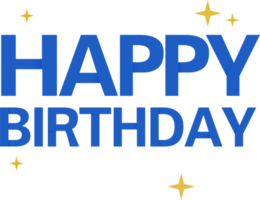 Happy birthday day text illustration png